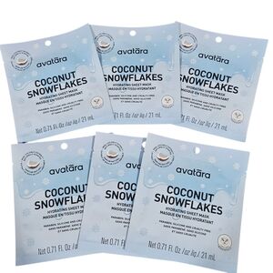 Avatara Coconut Snowflakes Hydrating Face Masks Bundle Lot Of 6